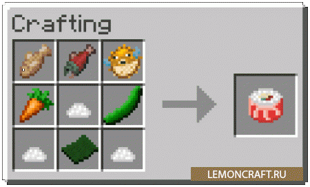 Мод на суши Exline's Sushi [1.18.1] [1.17.1] [1.16.5]